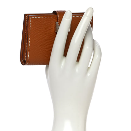 Hermes Epsom Bearn Card Holder Wallet Gold 2 of 14