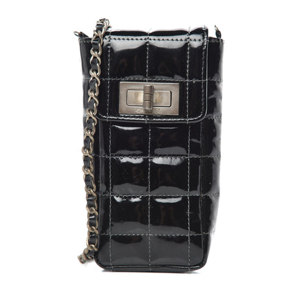 Chanel Patent Calfskin Chocolate Bar Reissue Phone Holder Black 1 of 11