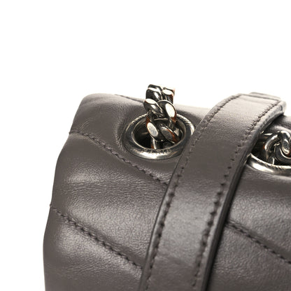 Saint Laurent Calfskin Y Quilted Monogram Medium Loulou Chain Satchel Fog 10 of 11