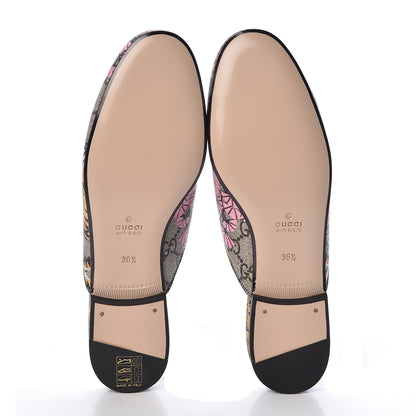 Gucci GG Supreme Monogram Bengal Womens Princetown Slippers 36.5 Beige Crop Pink 5 of 8