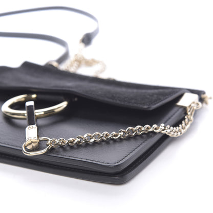 Chloe Calfskin Suede Mini Chain Faye Shoulder Bag Black 8 of 9