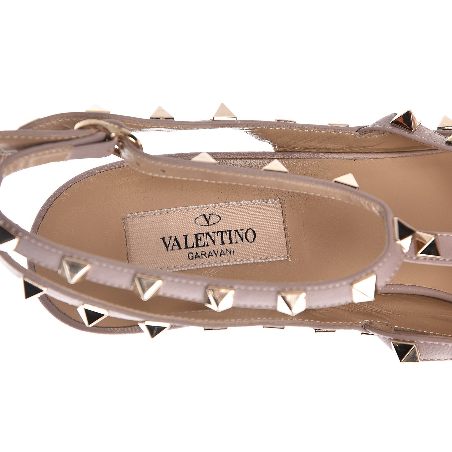 Patent Rockstud Ankle Strap Pumps 42 Poudre