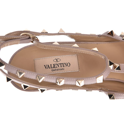 Valentino Garavani Patent Rockstud Ankle Strap Pumps 42 Poudre 8 of 23