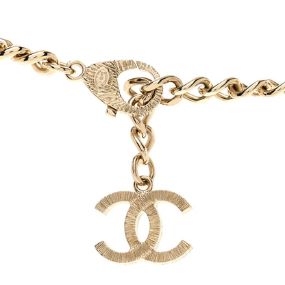 Chanel Crystal CC Chain Choker Necklace Gold 4 of 4