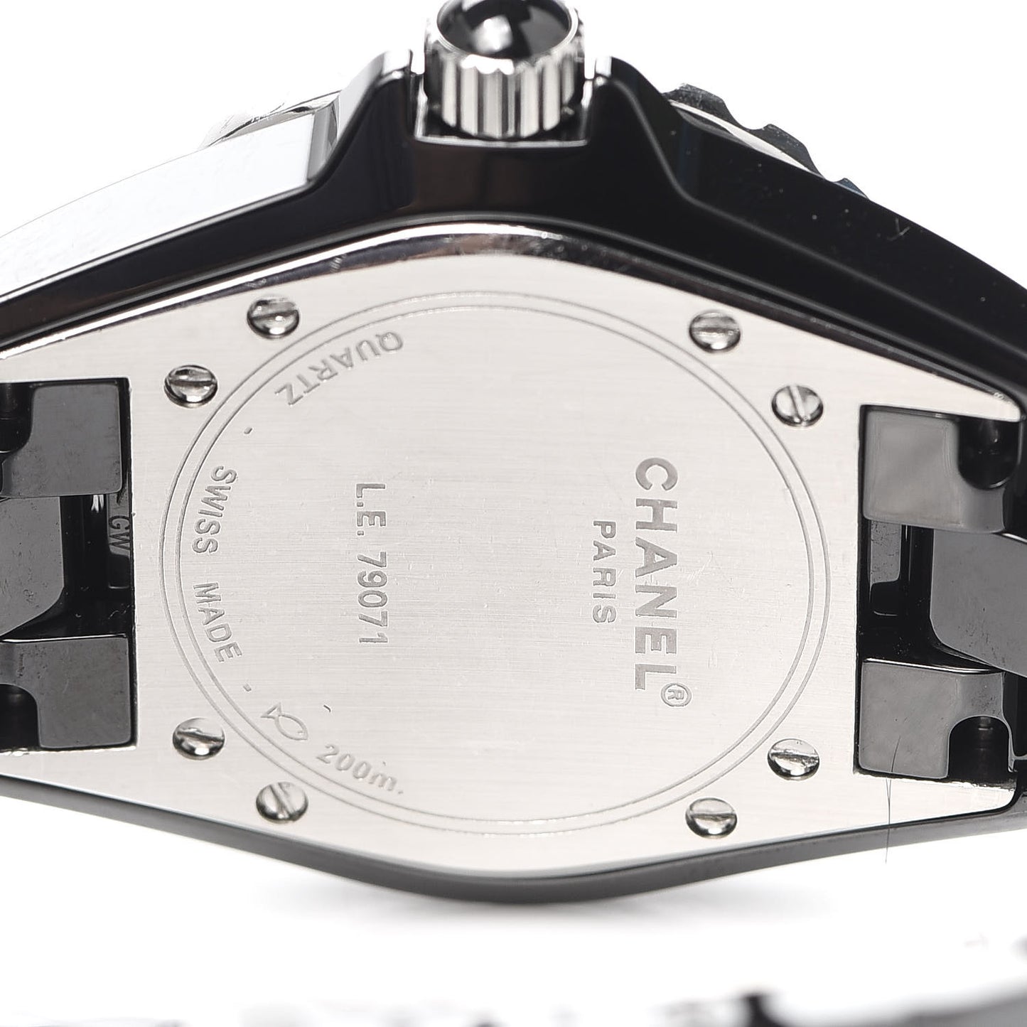 Stainless Steel Ceramic 33mm J12 Quartz Watch Black