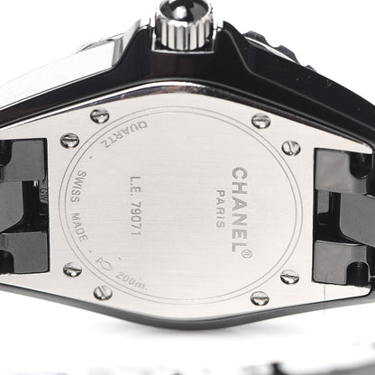 Chanel Stainless Steel Ceramic 33mm J12 Quartz Watch Black 4 of 5