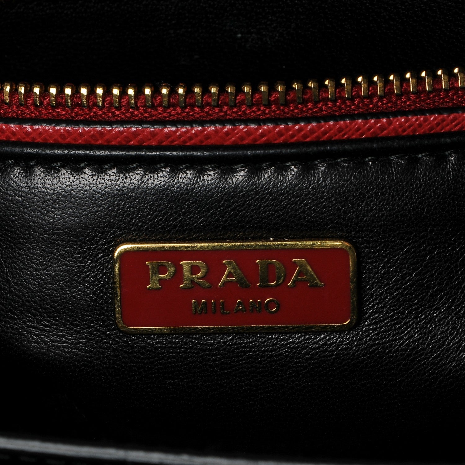Prada Saffiano Turnlock Shoulder Bag Nero Black Fuoco 6 of 7