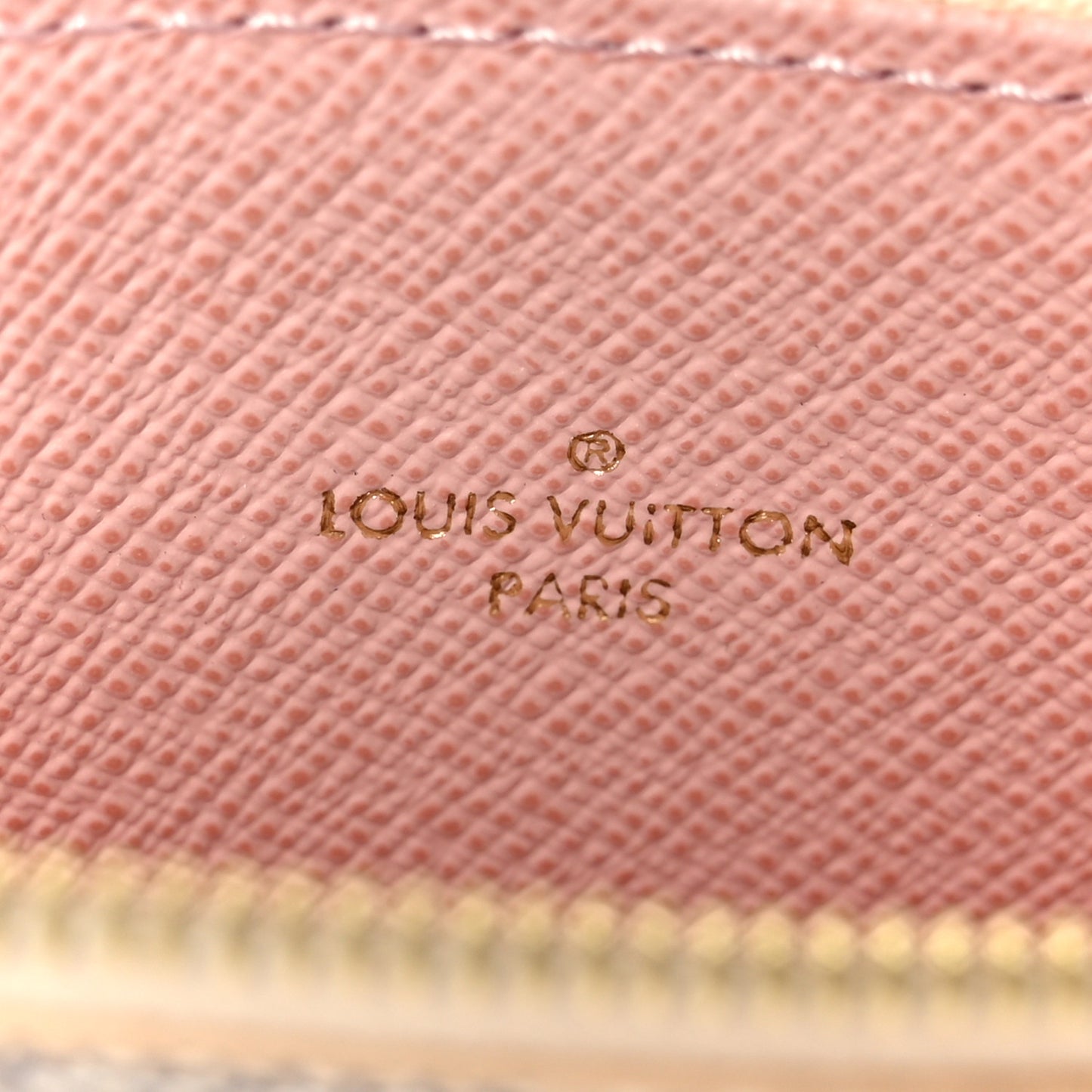 Damier Azur Pochette Felicie Chain Wallet Rose Ballerine