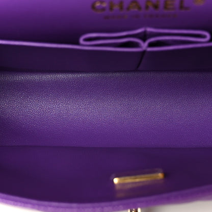 Chanel Caviar Quilted Small Double Flap Purple 5 of 12