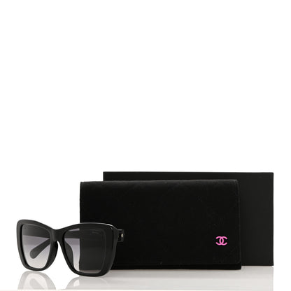 Chanel Acetate Polarized Butterfly Sunglasses 71548A Black 8 of 8