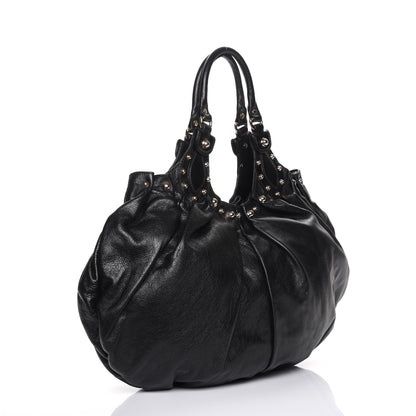 Gucci Calfskin Studded Large Pelham Tote Black 3 of 7