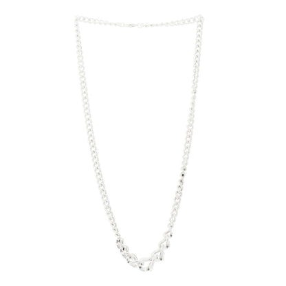 Tiffany Sterling Silver Forge Graduated Link Necklace 3 of 4