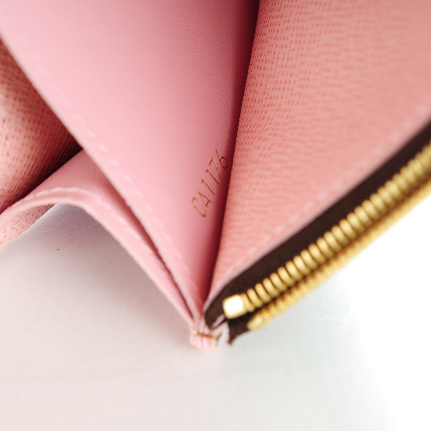 Louis Vuitton Damier Ebene Caissa Wallet Rose Ballerine 7 of 7
