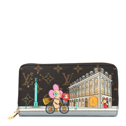 Louis Vuitton Monogram 2022 Christmas Animation Paris Zippy Wallet Pink 1 of 12