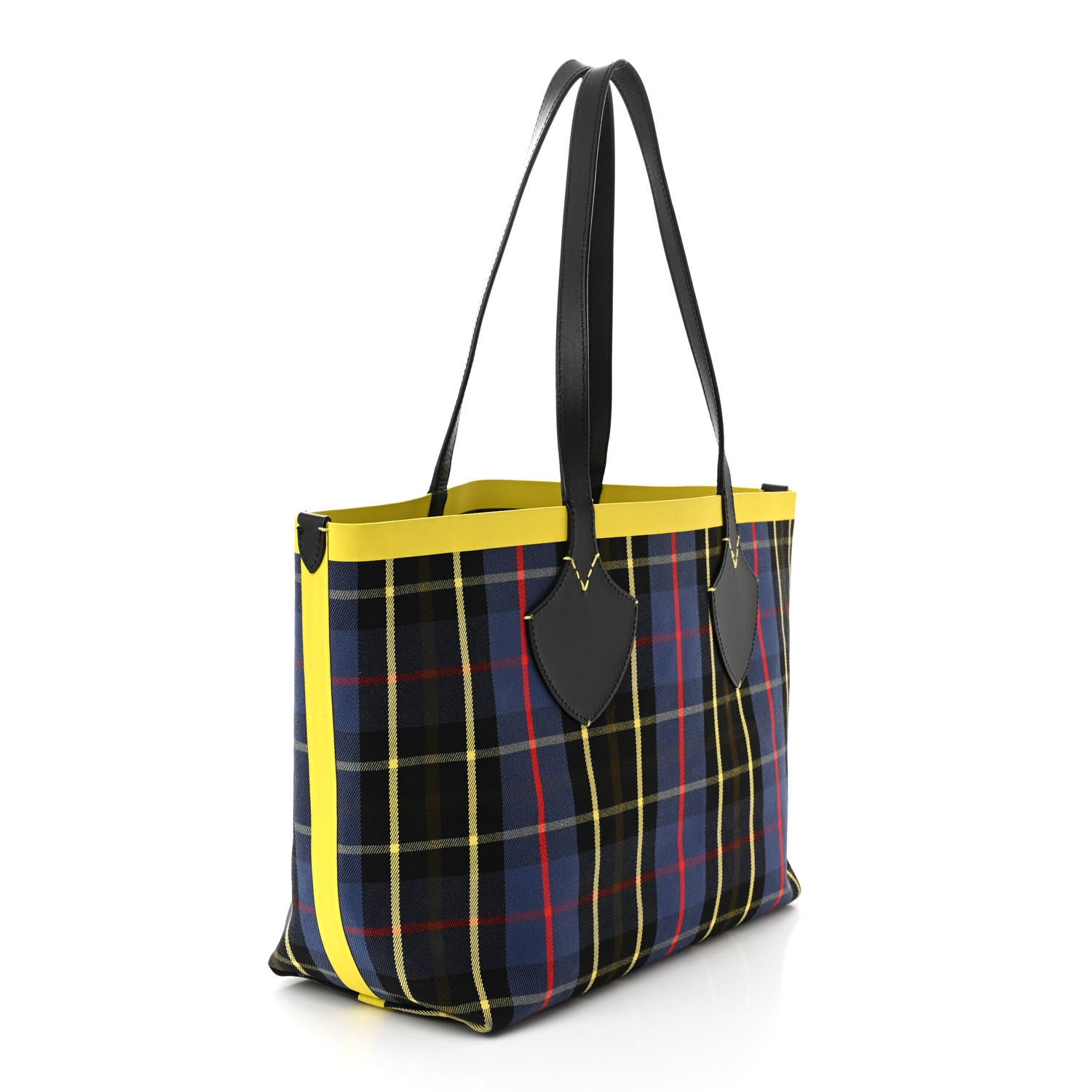 Burberry Vintage Check Medium The Giant Reversible Tote Racing Green Cobalt Blue 4 of 17