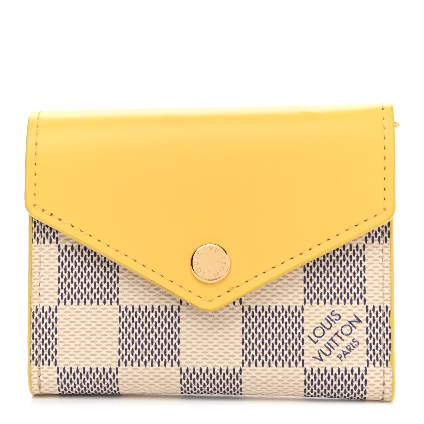 Damier Azur Zoe Wallet Jaune Pale
