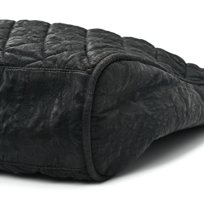 Chanel Crinkled Coated Canvas Le Marais Hobo Black 10 of 13