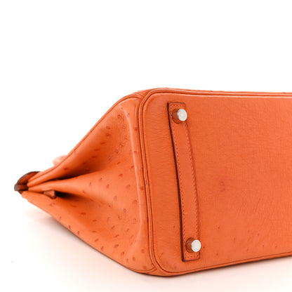 Hermes Ostrich Birkin 30 Orange 9 of 10