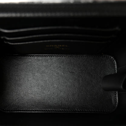Chanel Lambskin Quilted Small Top Handle Vanity Case With Chain Black 5 of 10