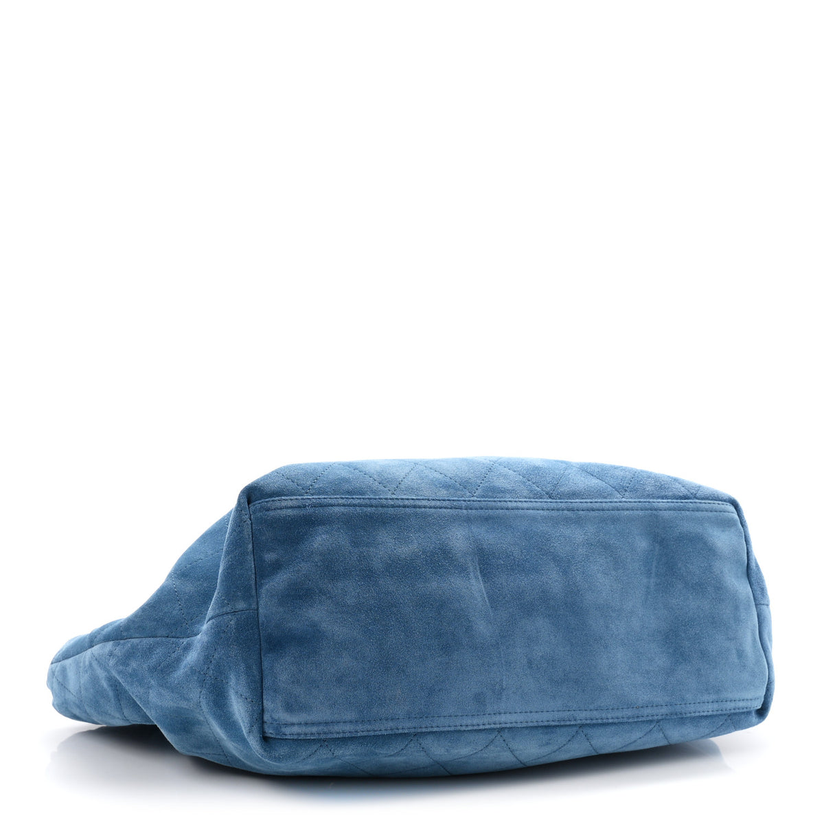Suede Quilted Neo Cabas Small Shopping Tote Blue