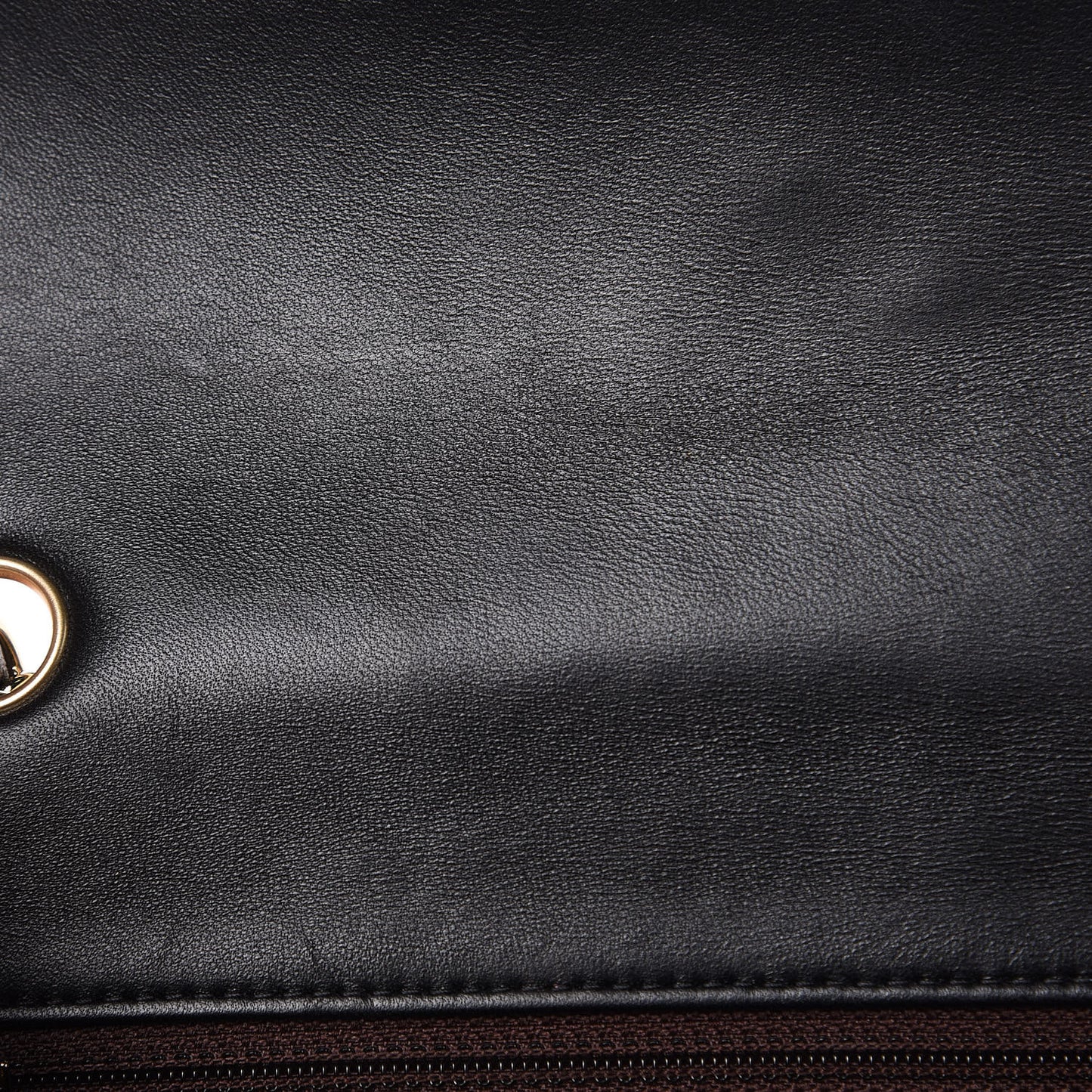Lambskin Quilted Mini Rectangular Flap Black
