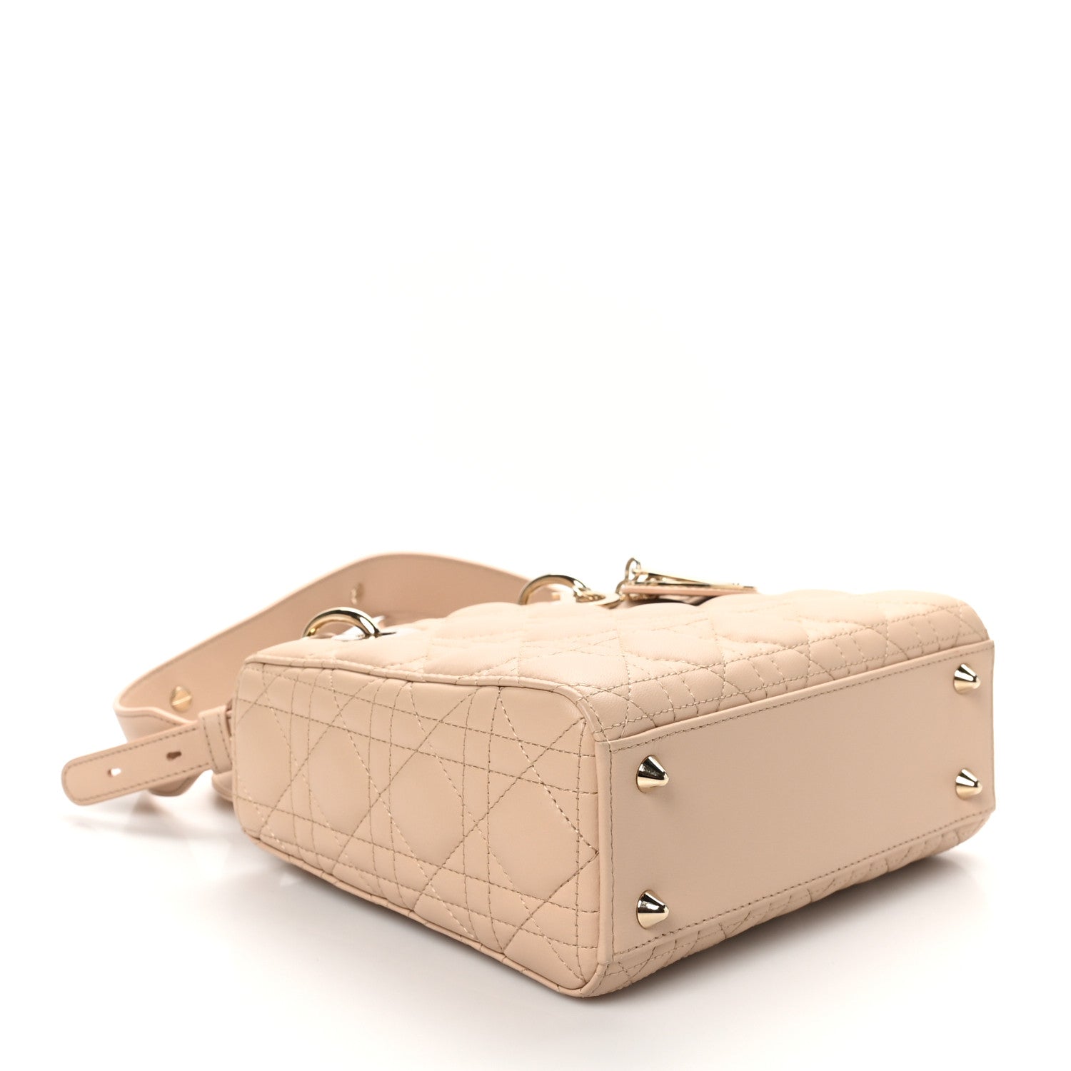 Christian Dior Lambskin Cannage Small My ABCDior Lady Dior Beige 4 of 10
