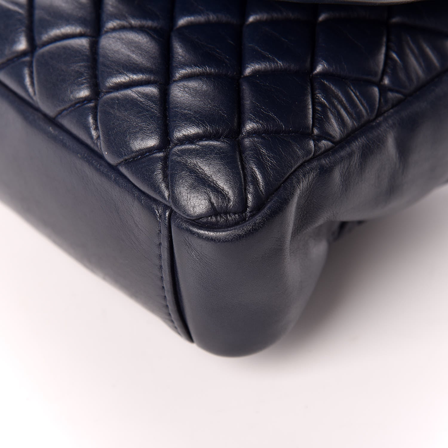 Chanel Iridescent Calfskin New Bubble Large Flap Navy 10 of 13