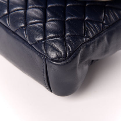 Chanel Iridescent Calfskin New Bubble Large Flap Navy 10 of 13