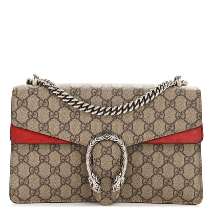 Gucci GG Supreme Monogram Small Dionysus Shoulder Bag Red 1 of 14