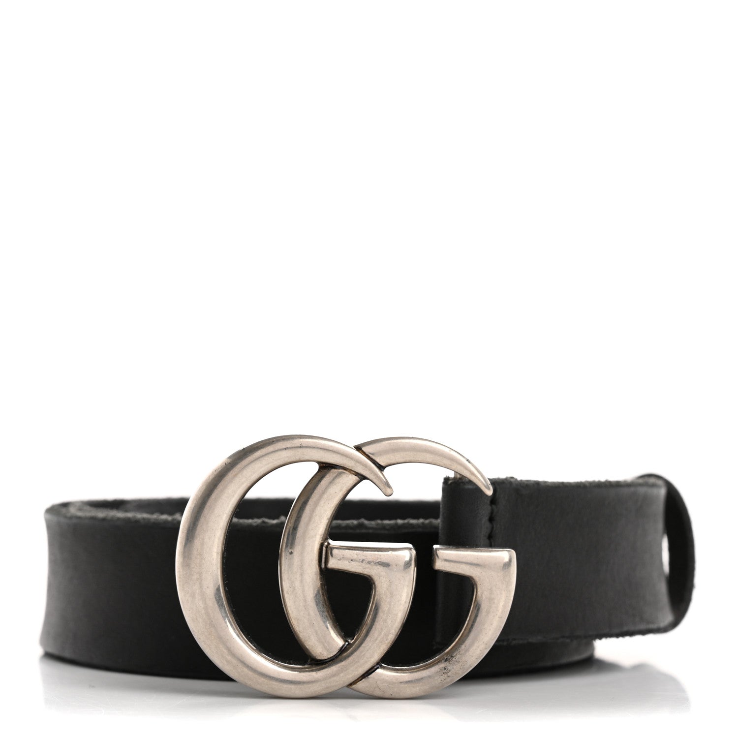 Gucci Faded Calfskin Double G 30mm Belt 85 34 Black 1 of 5