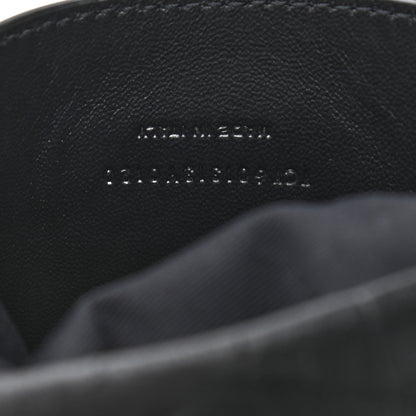 Saint Laurent Calfskin Crocodile Embossed West Hollywood Monogram Fold Over Clutch Black 7 of 7