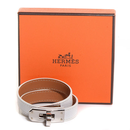 Hermes Epsom Kelly Double Tour Bracelet White XS 9 of 9