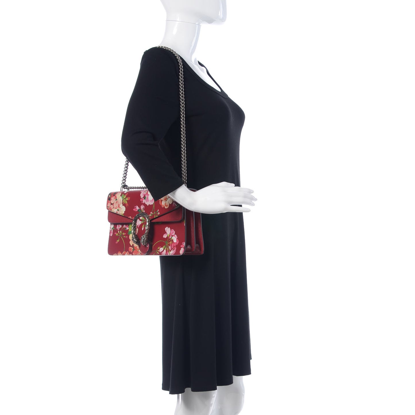 Calfskin Blooms Print Small Dionysus Shoulder Bag Romantic Cherry Multicolor