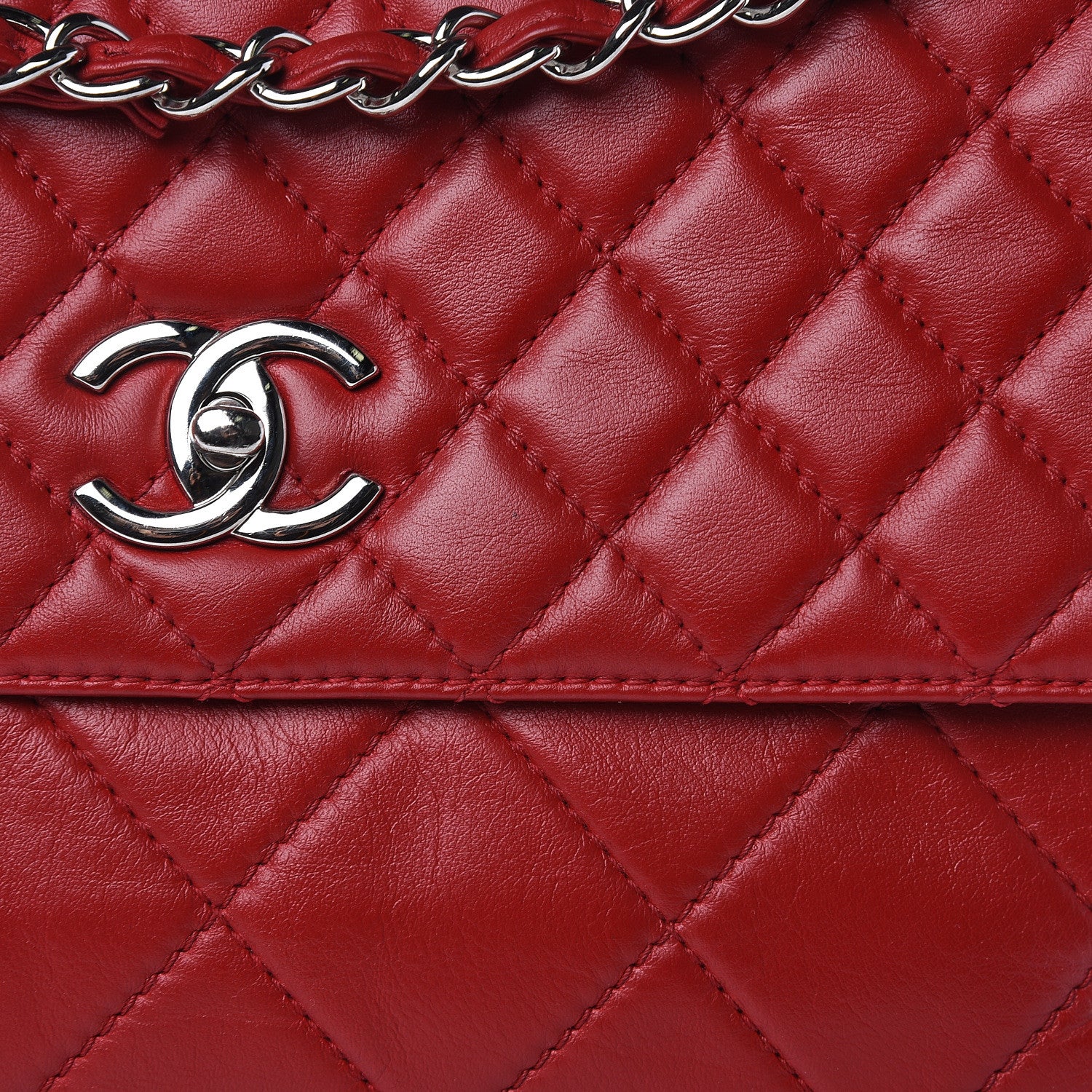 Chanel Calfskin Quilted In The Business Flap Red 15 of 15