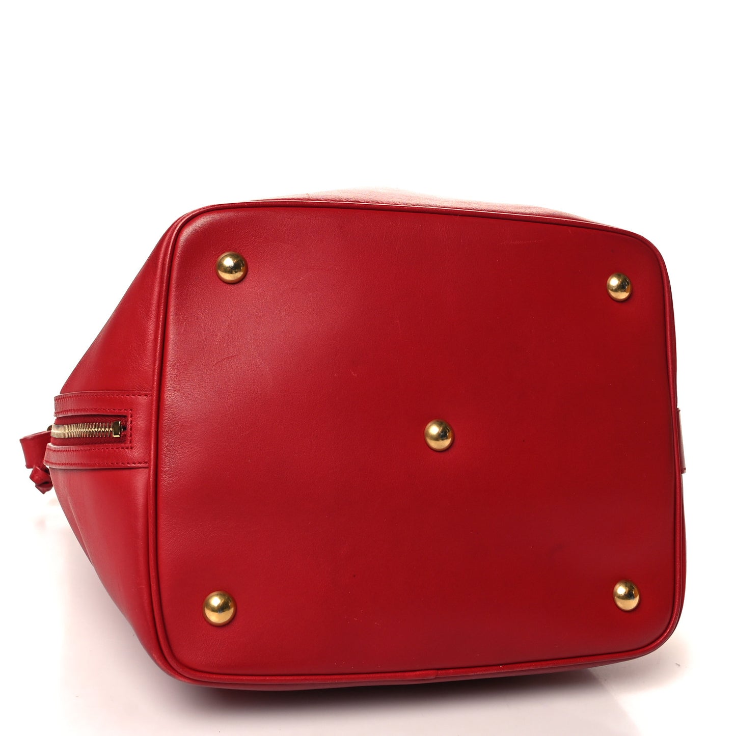 Calfskin Large Emmanuelle Bucket Bag Lipstick Red