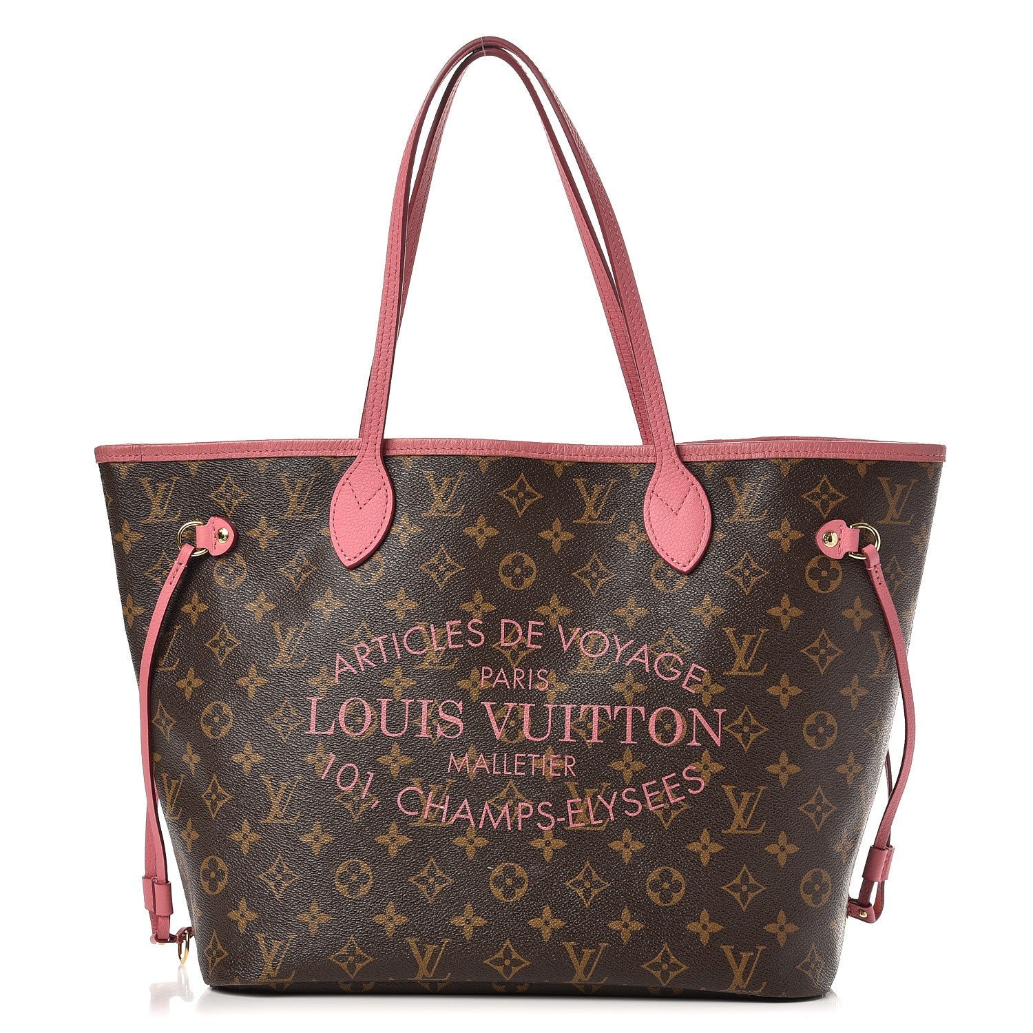 Louis Vuitton Monogram Articles de Voyage Ikat Neverfull MM Rose Velours 1 of 11