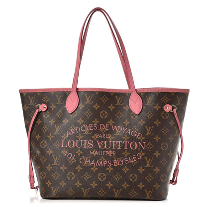 Louis Vuitton Monogram Articles de Voyage Ikat Neverfull MM Rose Velours 1 of 11
