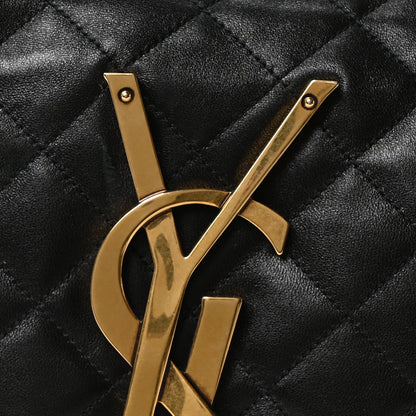 Saint Laurent Lambskin Quilted Maxi Icare Shopping Tote Black 8 of 10