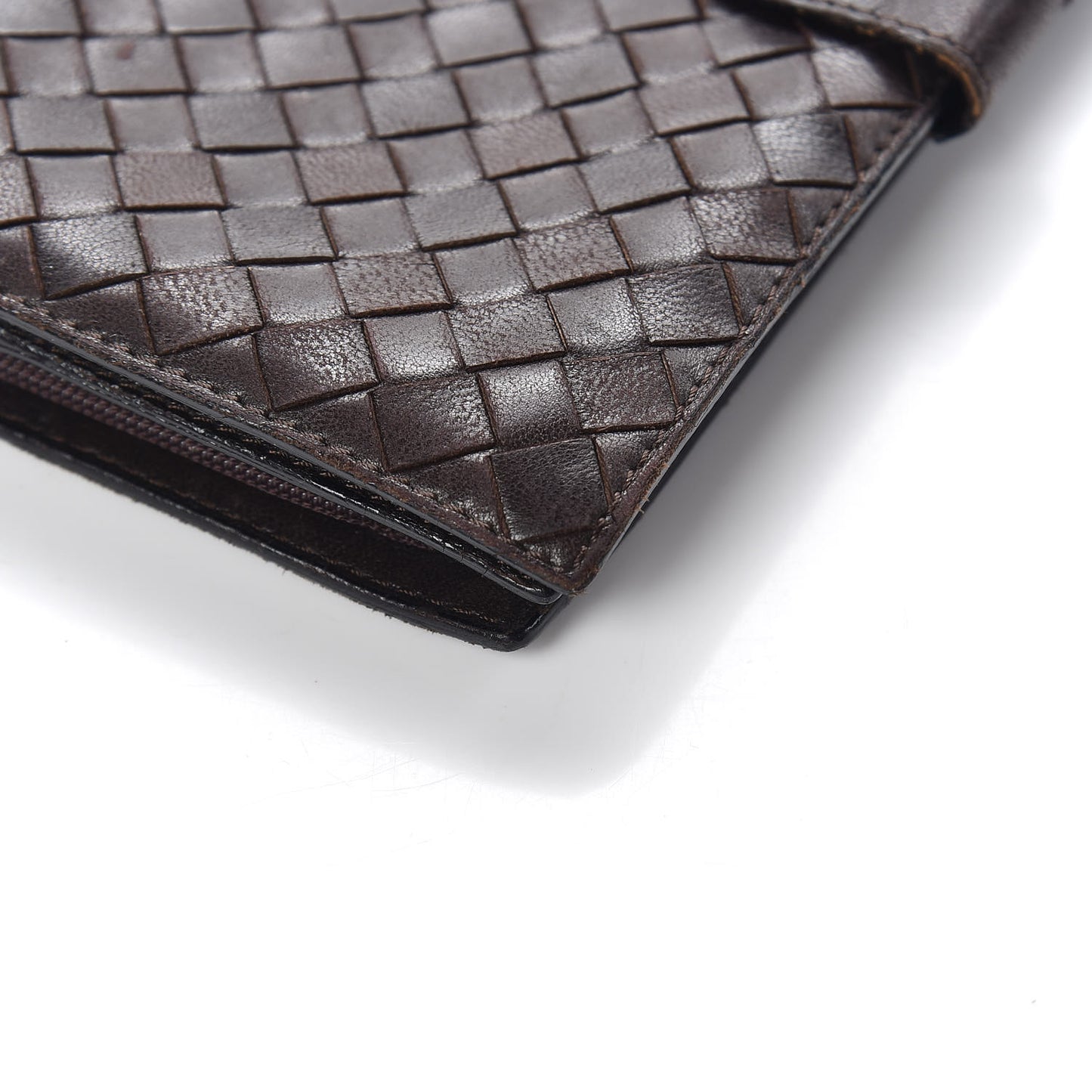 Nappa Intrecciato Continental Wallet Ebano