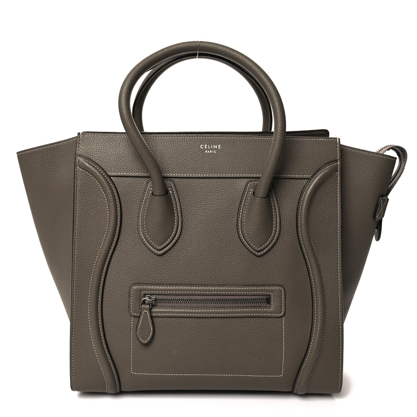 Drummed Calfskin Mini Luggage Souris
