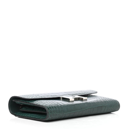 Hermes Matte Alligator Constance Wallet Vert Titien 4 of 8