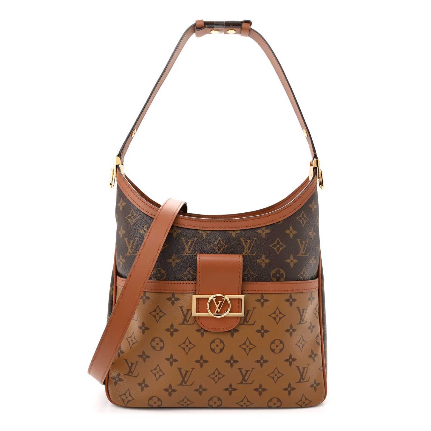 Reverse Monogram Dauphine Hobo MM