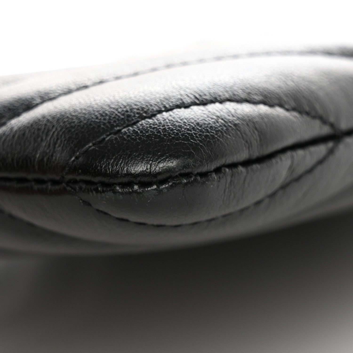 Saint Laurent Calfskin Matelasse Chevron Monogram A5 Wristlet Black 12 of 13