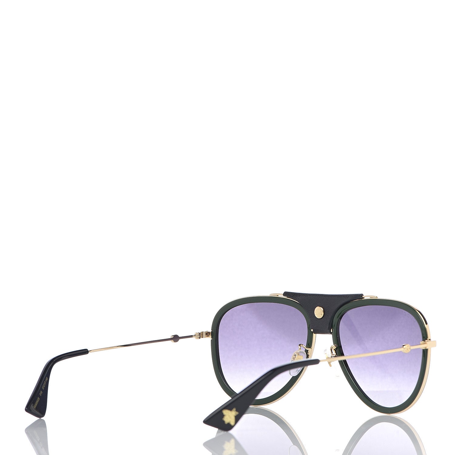 Gucci Web Aviator Sunglasses GG0062S Green Red 4 of 6