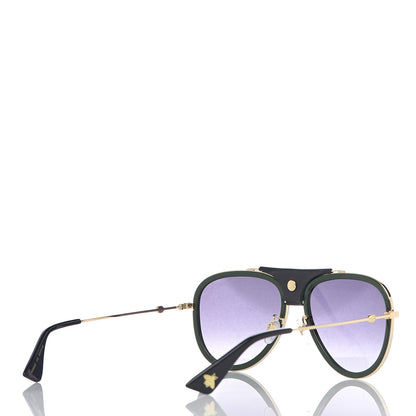 Gucci Web Aviator Sunglasses GG0062S Green Red 4 of 6