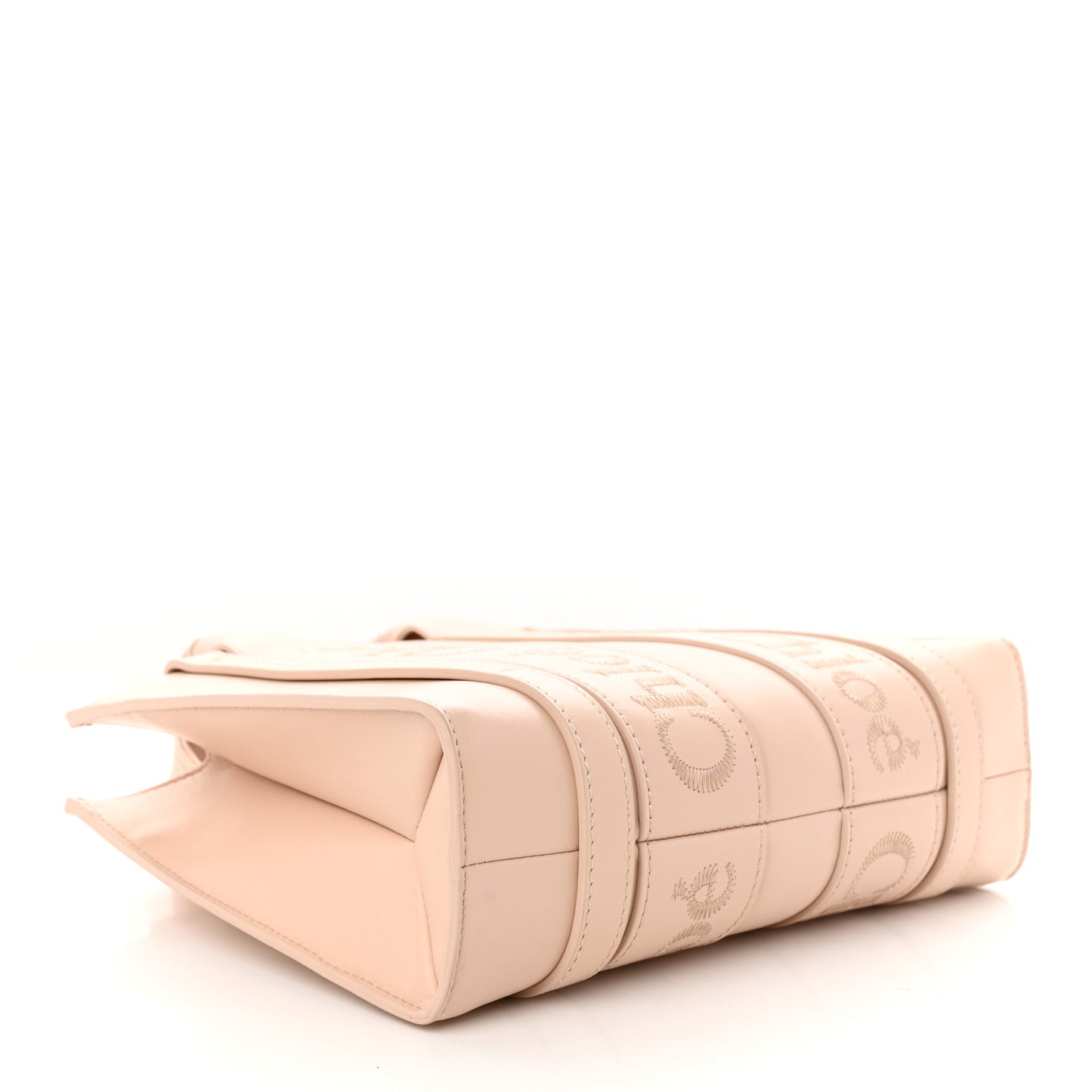 Calfskin Small Woody Tote Cement Pink