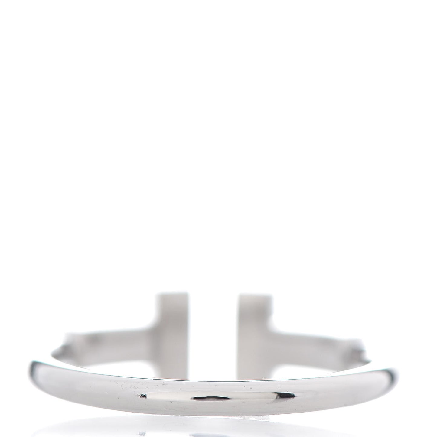 18K White Gold Diamond T Wire Ring 48 4.5