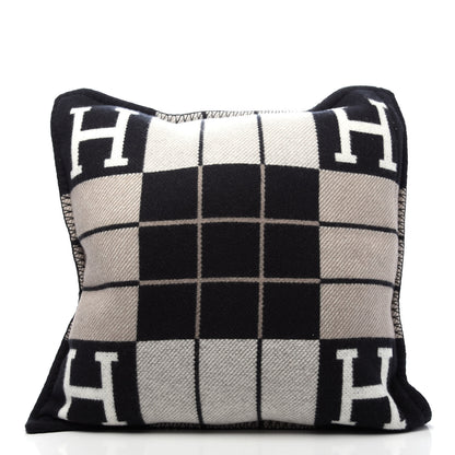 Hermes Wool Cashmere Avalon III Pillow PM Ecru Black 3 of 8