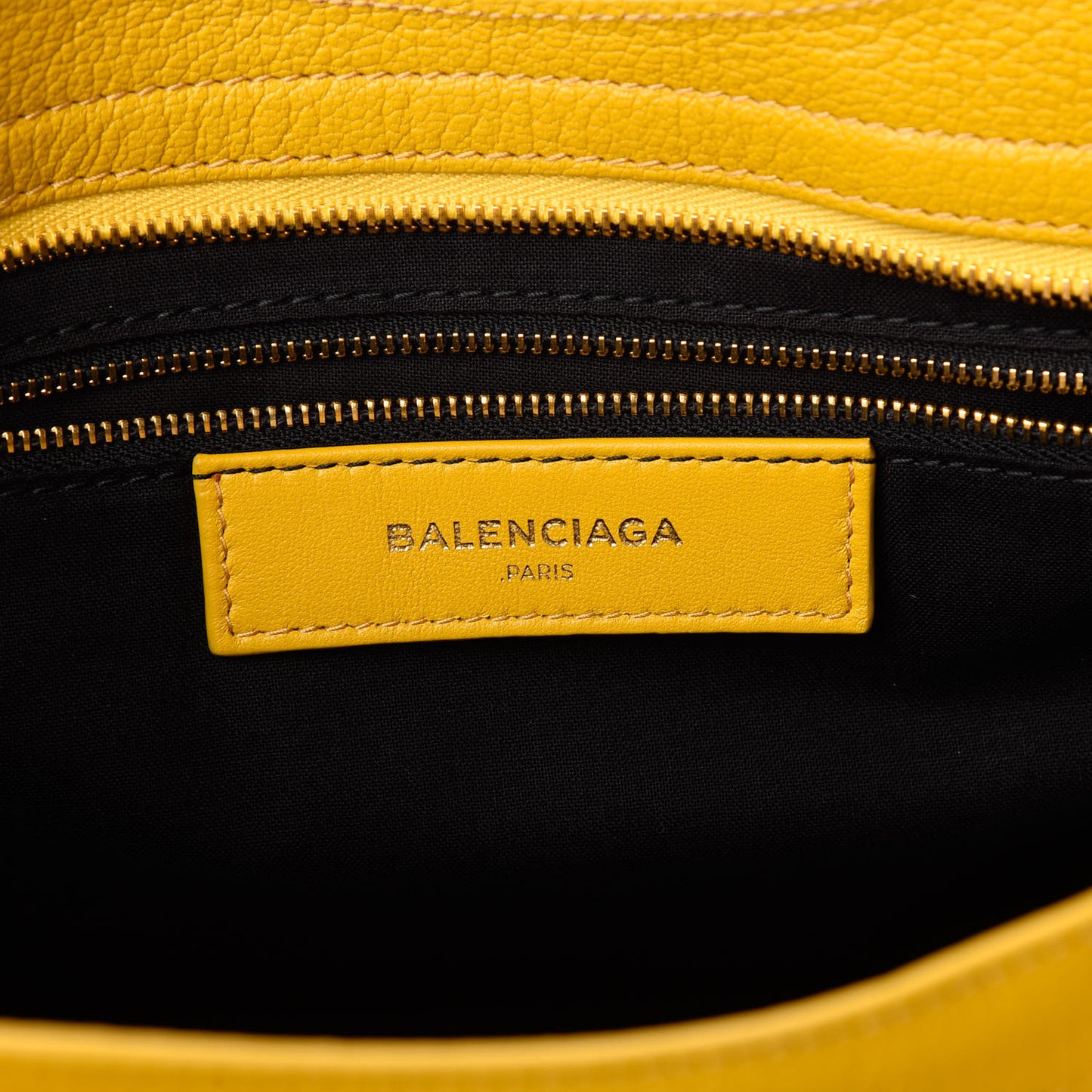 Chevre Gold Metallic Edge Hardware City Jaune Epi