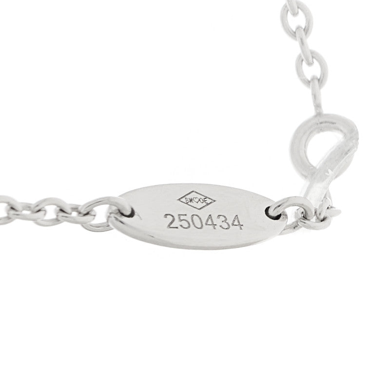 18K White Gold Diamond Mother of Pearl Rose Des Vents Necklace